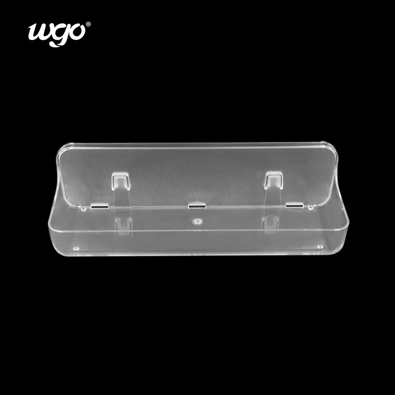 8-10kg Patented Adhesive Shower Caddy 320mm Clear Bathroom Wall Mounted Caddy Longer Basket