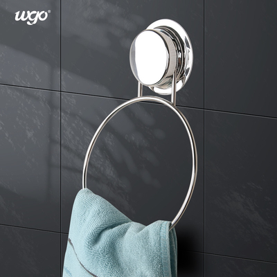 Stainless Steel Fitting Bathroom Towel Holder Suction Mounted Strongly Holding