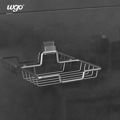 Steel Self Adhesive Soap Dishes Sponge  Case  Dispenser Bathroom Accessory Wall Mounted Soap Dish Holder